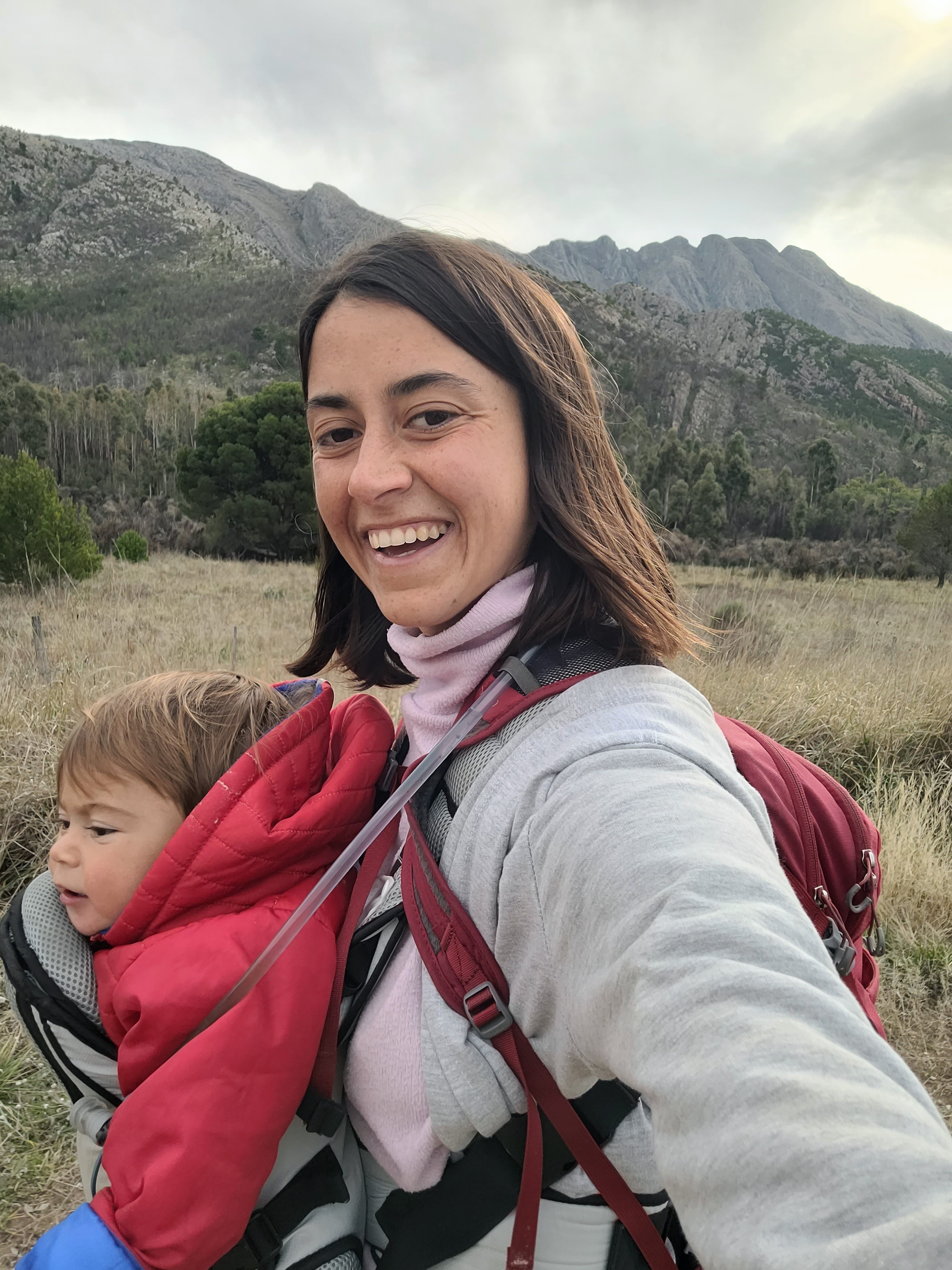 Catalina con su bebé
